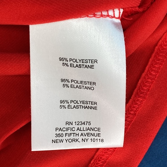 Ellen Tracy red top pockets button down front size L gold hardware - Picture 9 of 13